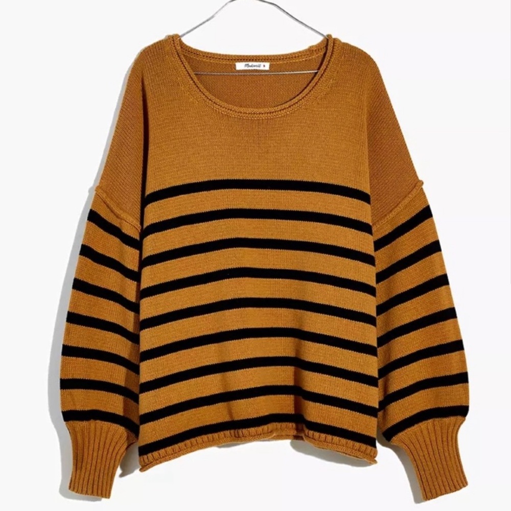 EUC Madewell Conway sweater in stripe - Toffee